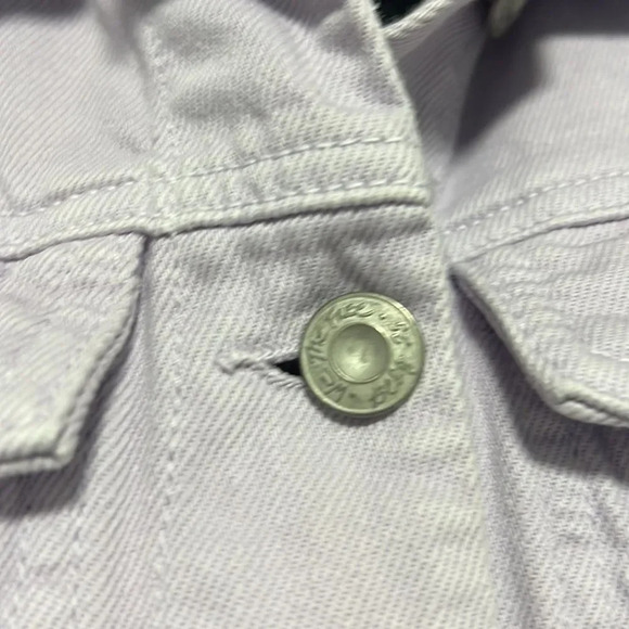 Free People || Violet Denim Jacket long Sleeve with Pockets size XS - Picture 4 of 8